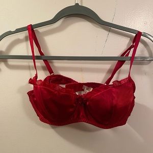 Satin Red Gilligan Bra
